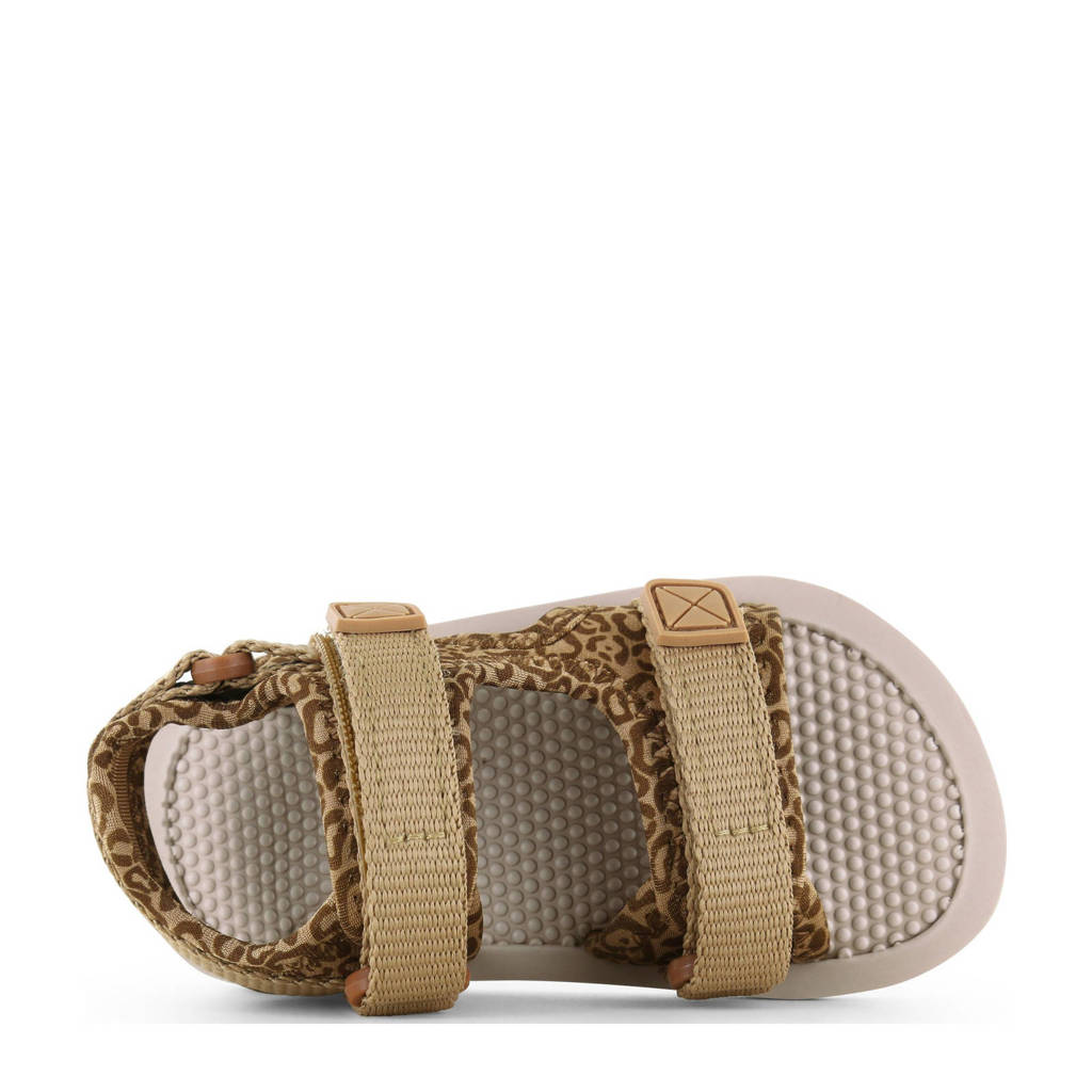 Shoesme sandalen met panterprint beige