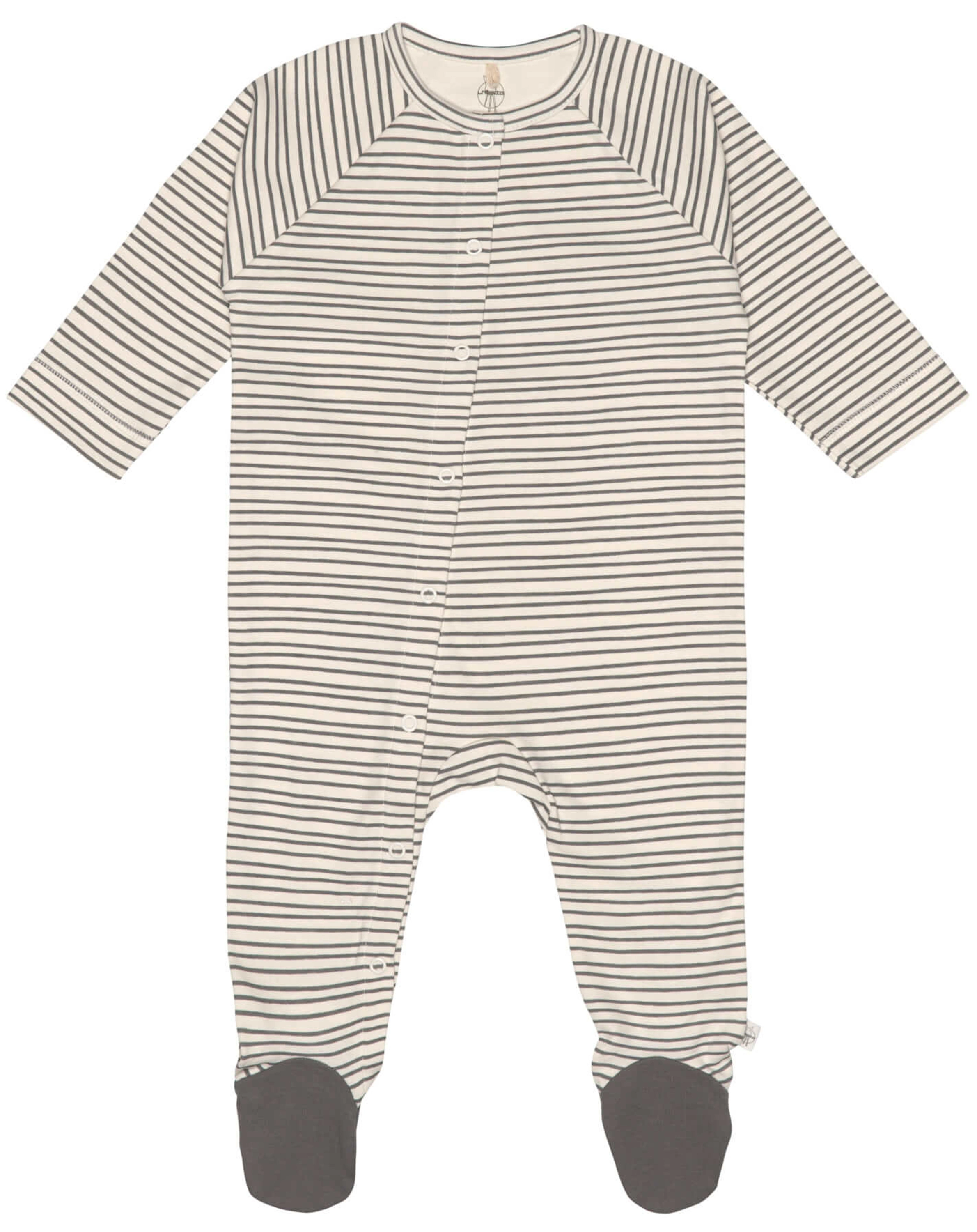 Schlafstrampler STRIPED mit Fuß in grey/anthracite