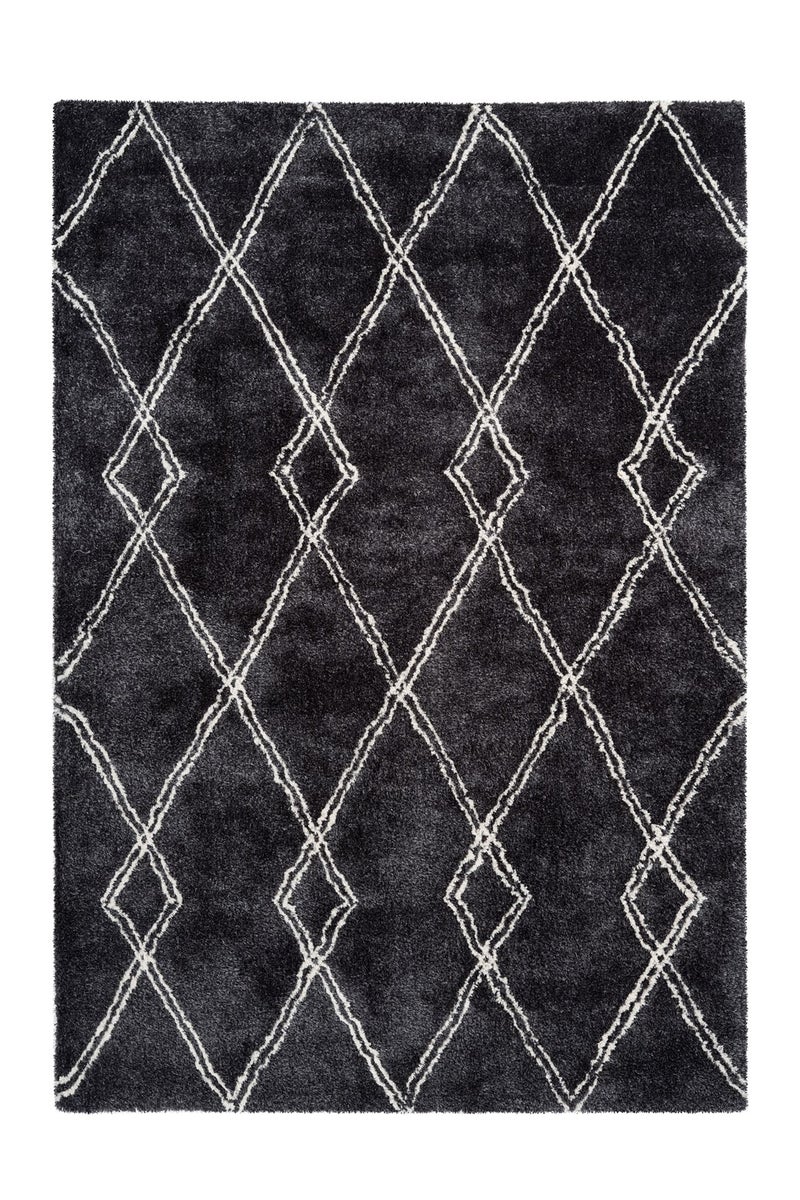Oasisic hoogpolig tapijt, antraciet, 25 mm, modern, 120 x 170 cm