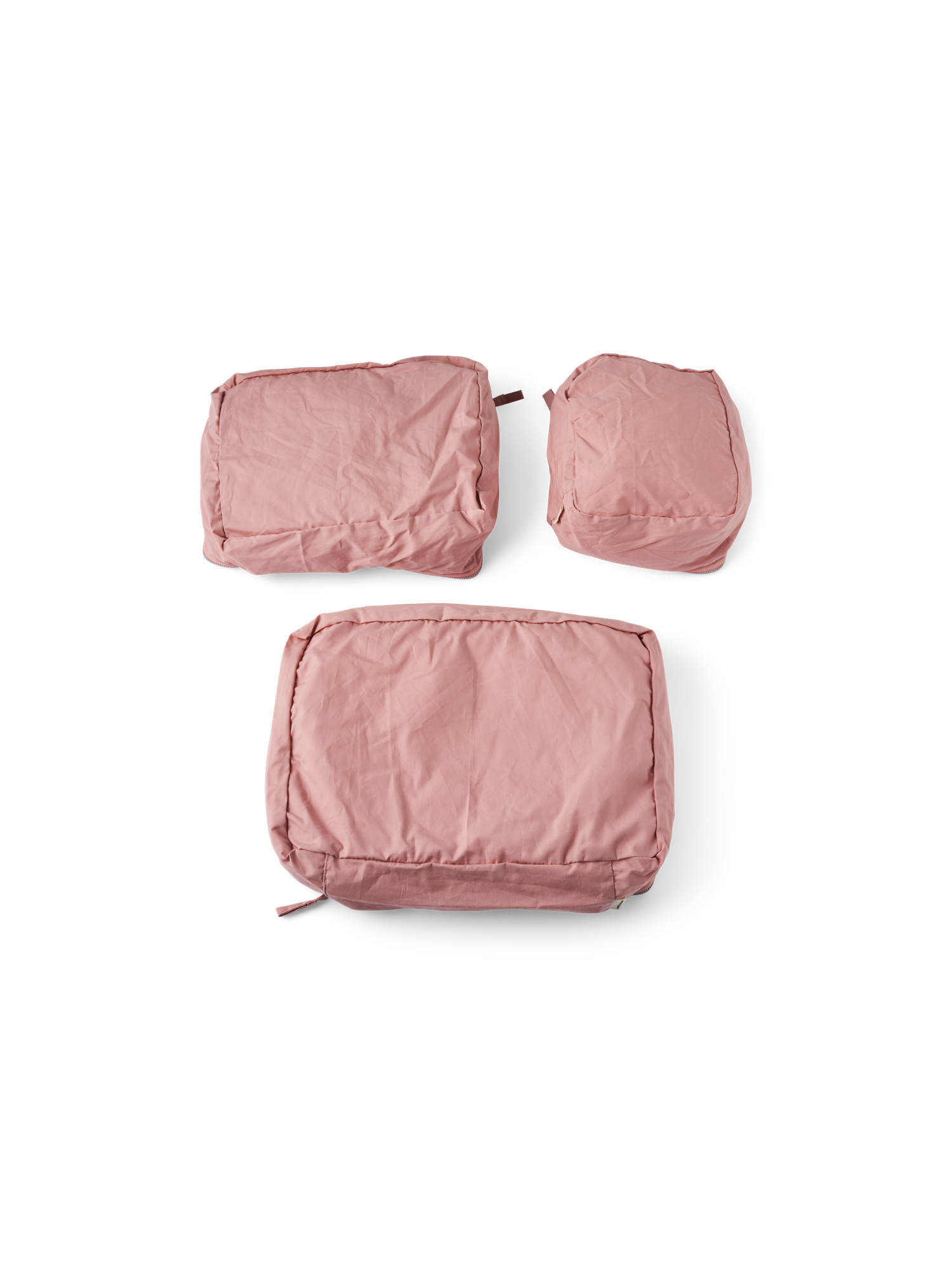 Organiseringssæt til rejse | Bomuld. 3 stk. | Dusty Rose