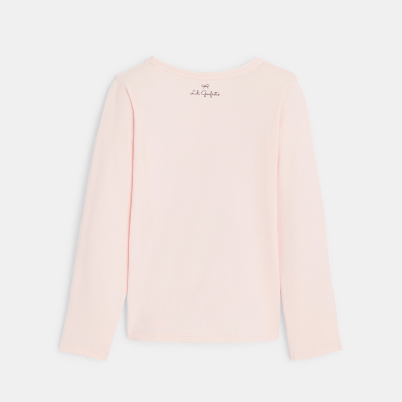 T-shirt rose à dessin crayonné Lili Gaufrette
