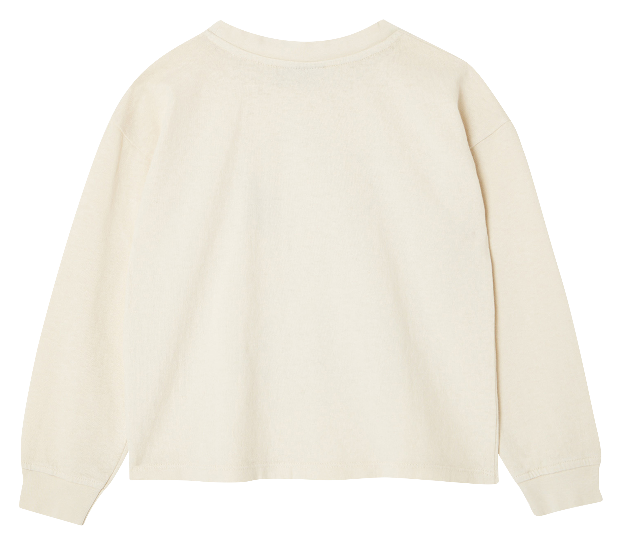 Tee-shirt col rond imprimé en coton| Blanc