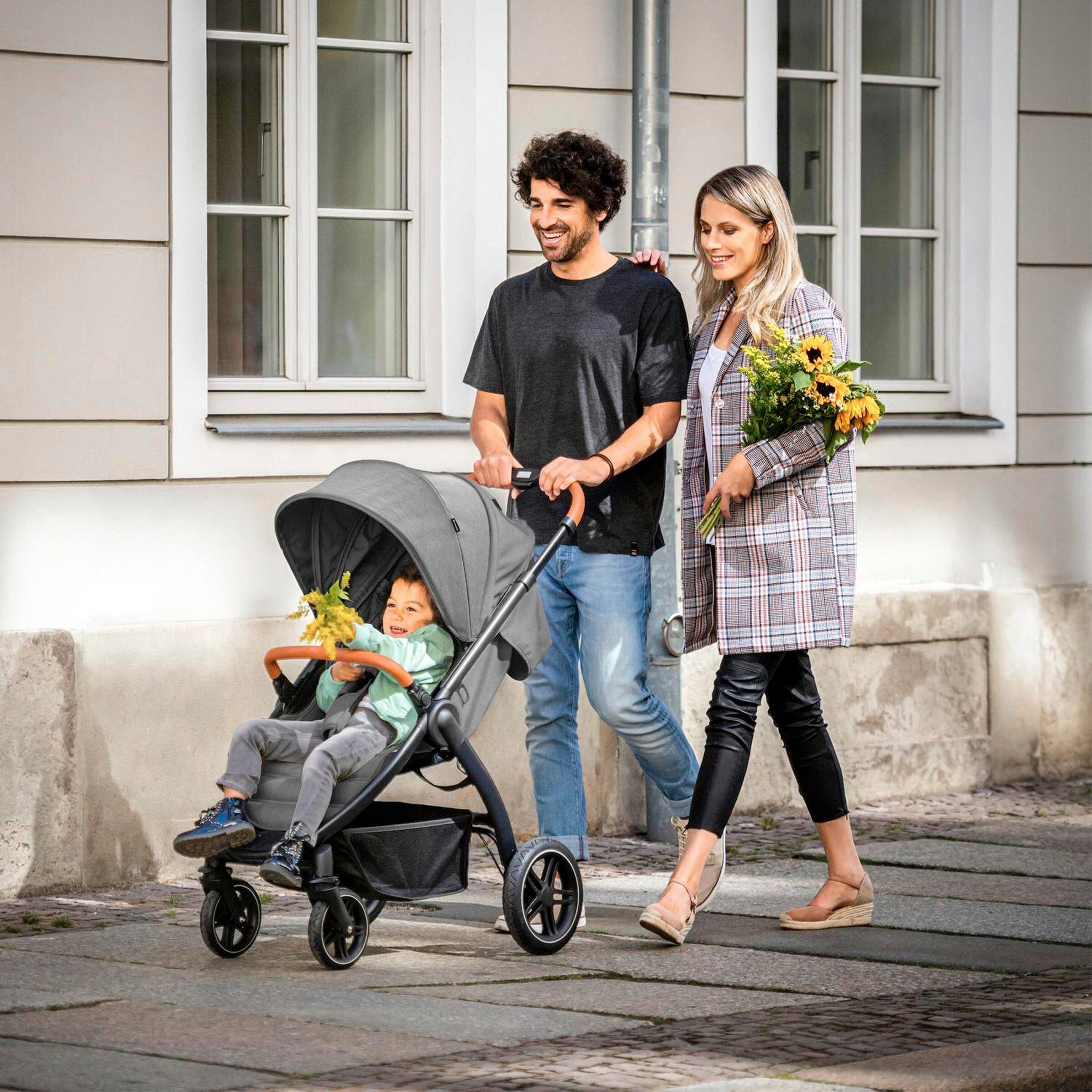 Hauck Buggy Uptown Black Melange Grey