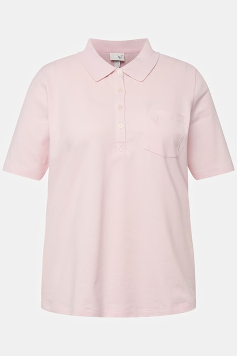 Poloshirt, Ajour-Rhomben, Polokragen, Halbarm
