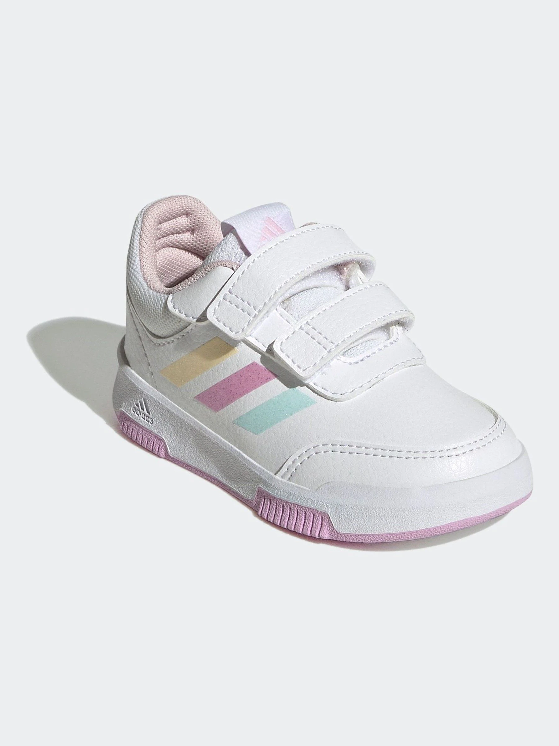 Wit/Roze/Meerkleurig - adidas Tensaur babysneakers met klittenbandsluiting