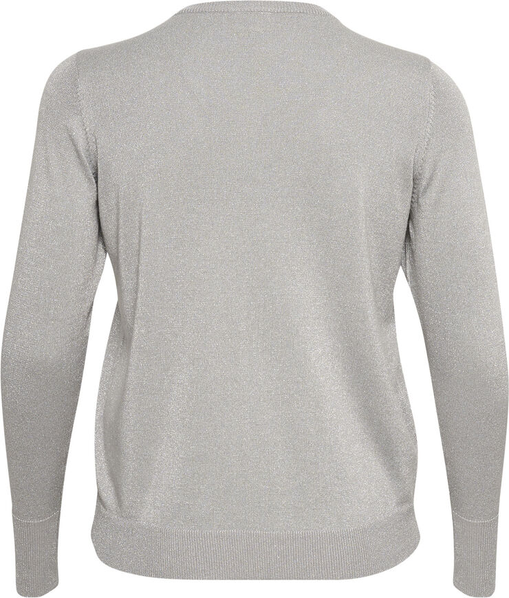 Kaffe Curve KCregitta Cardigan Grey silver metallic