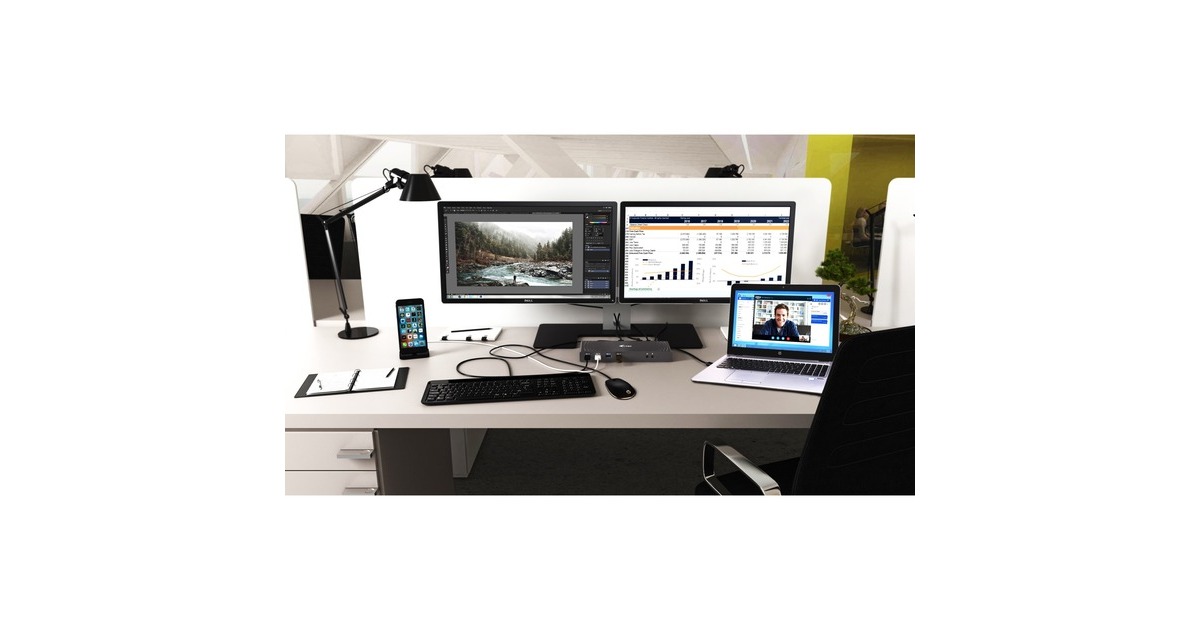 i-tecDual Display Dockingstation  (Grijs)