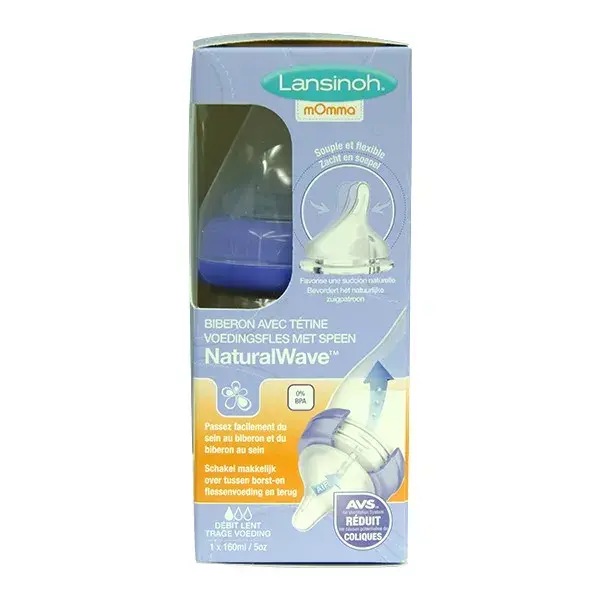 Mamadeira de vidro Lansinoh Natural Wave 160ml