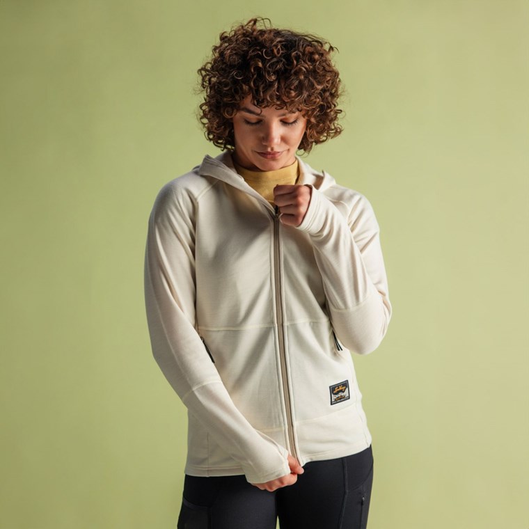 Lundhags Tived Merino HoodieW Chalk White