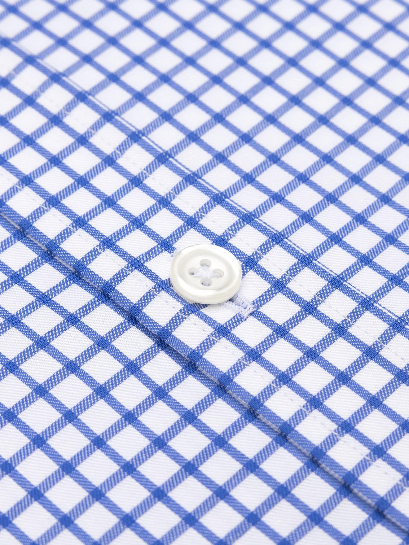Chemise cintrée Carlton à carreaux bleus