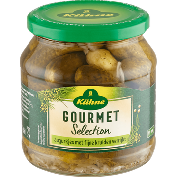 Kühne Gourmet Selection Augurkjes met Fijne Kruiden Verrijkt 530 g