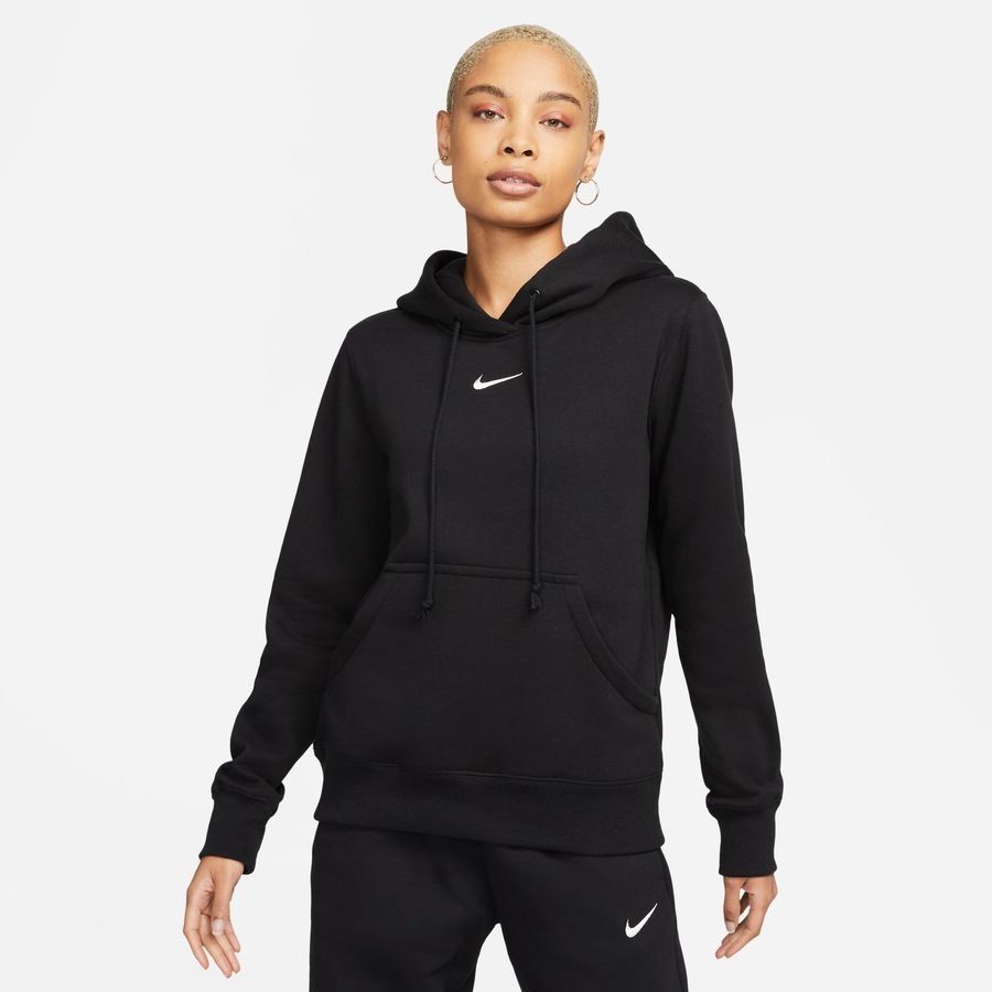Nike Sweat à Capuche NSW Phoenix Fleece Pullover - Noir/Blanc Cassé Femme