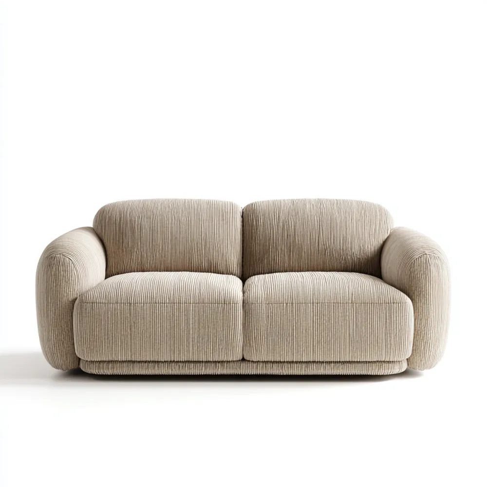 2-Sitzer-Sofa Cordstoff 180x90x85 cm - Beige - Modernes Design
