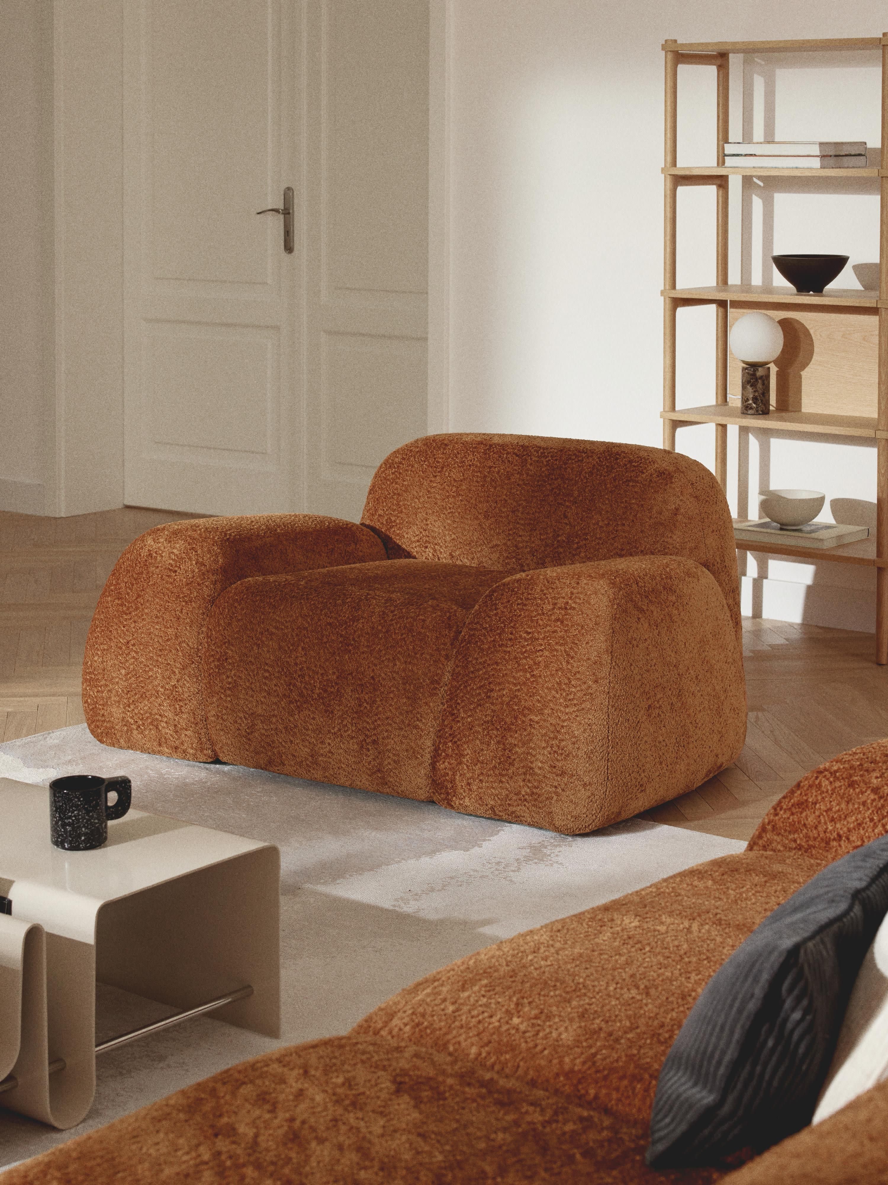 Loungefauteuil Wolke van teddy-bouclé