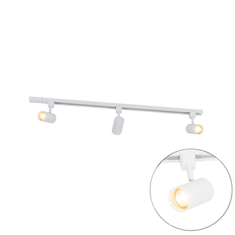 Smart railsysteem wit 1-fase 3-lichts incl. Wifi GU10 - Iconic Jeana