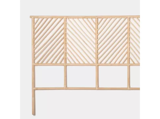 Tête de lit double en rotin naturel 160x122 cm-Lira
