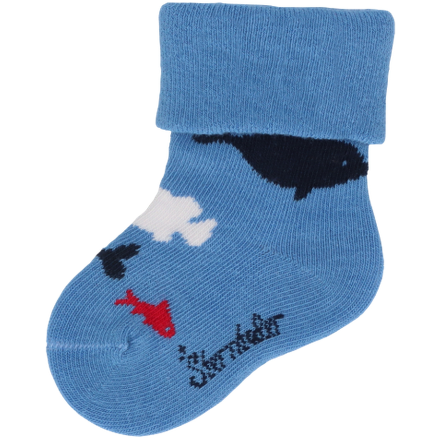 Sterntaler Baby-Socken 3er-Pack Hai samtblau