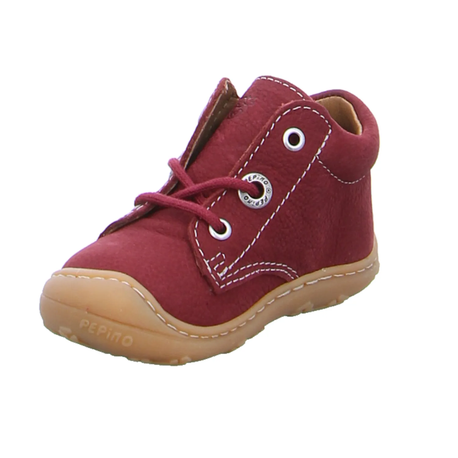 PEPINO Lauflernschuh Dunkelrot Leder  Bottine Unisex
