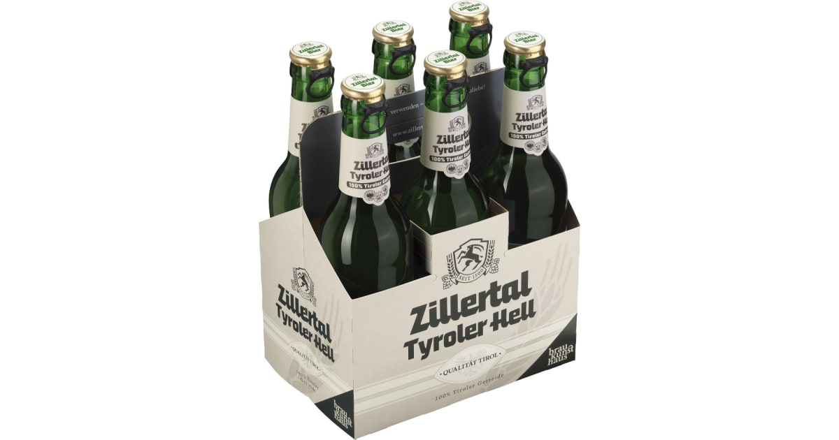 Zillertal Bier Tyroler Imperial Hell Tray 6x 0,33 Liter (Mehrweg)