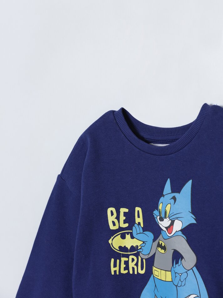 Moletom Tom Batman © &™ WARNER BROS com estampa - Azul Marinho