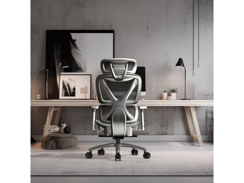 ThunderX3 Bürostuhl XTC-Mesh Grau Ergonomischer Bürostuhl