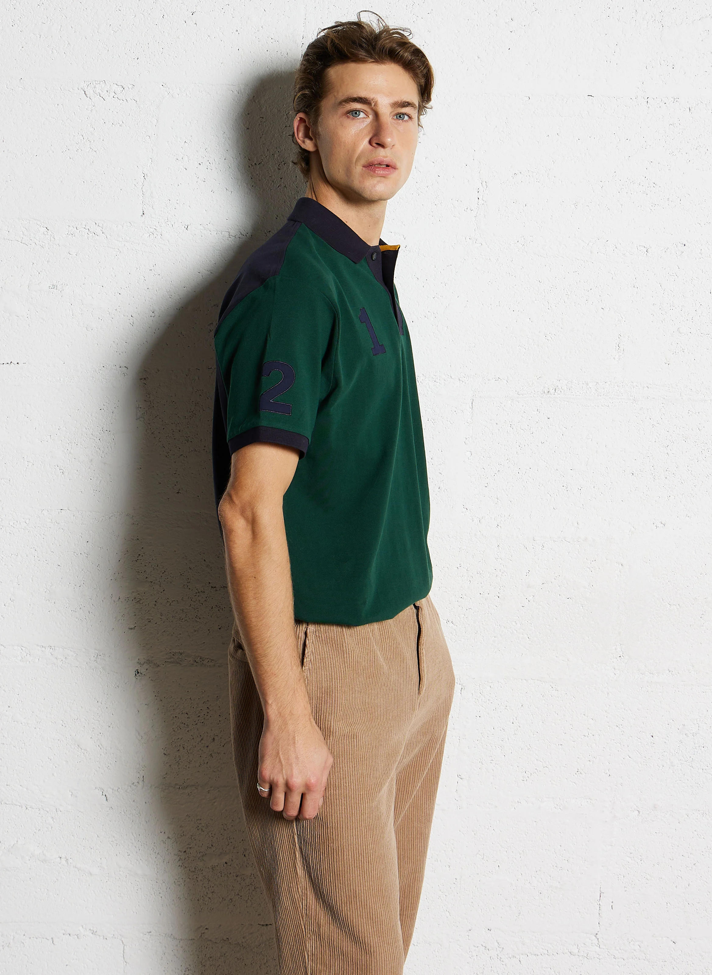 Polo droit en coton | Vert