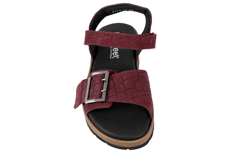NEW FEET SANDAL I BORDEAUX PRÆGET RUSKIND
