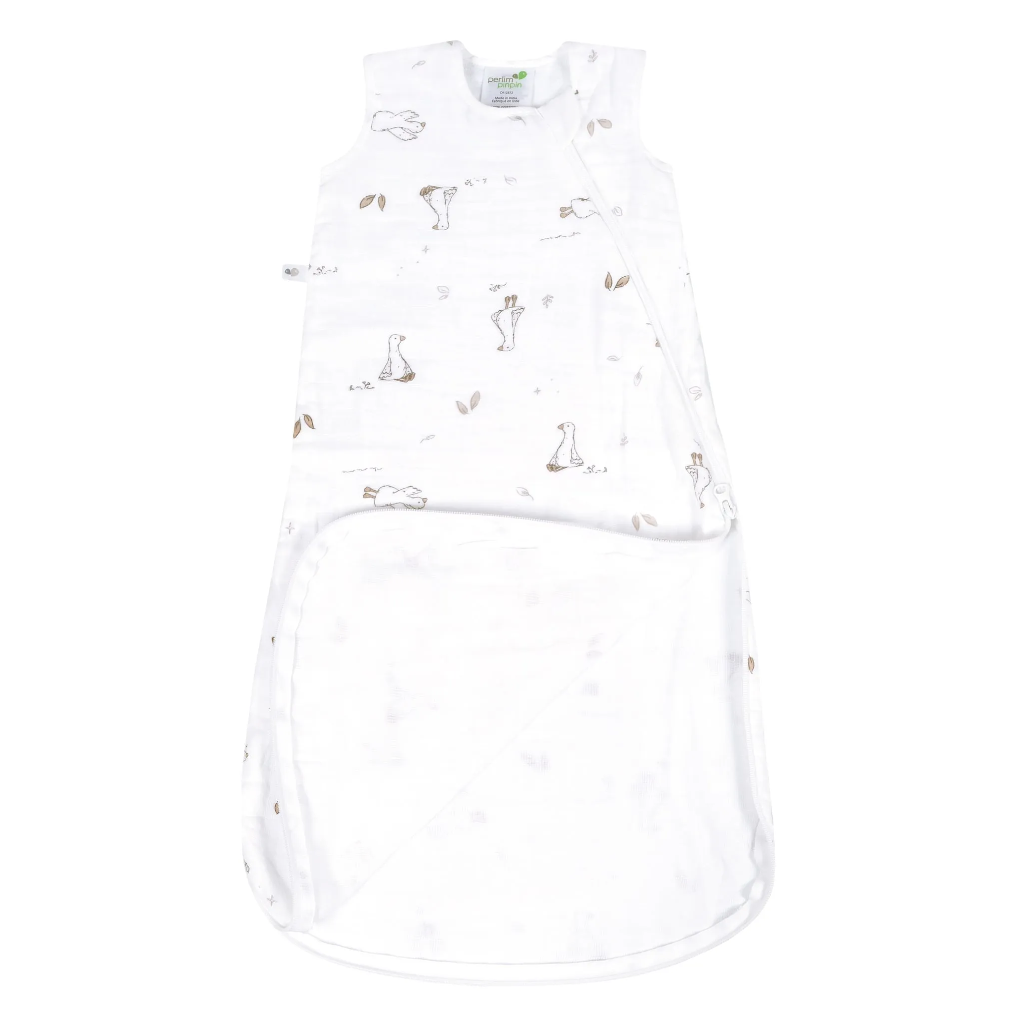 Perlimpinpin Sac de Nuit Mousseline Bambou 0-36mois - Oies