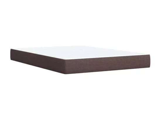 Sommier à lattes de lit avec matelas Marron foncé 160x200 cm