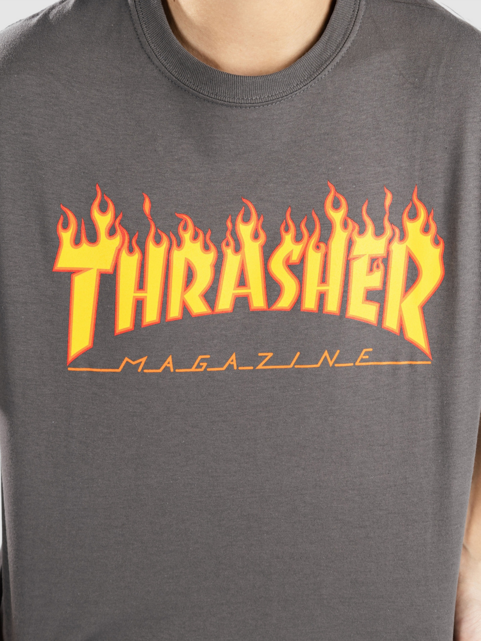 Thrasher Flame T-shirt charcoal