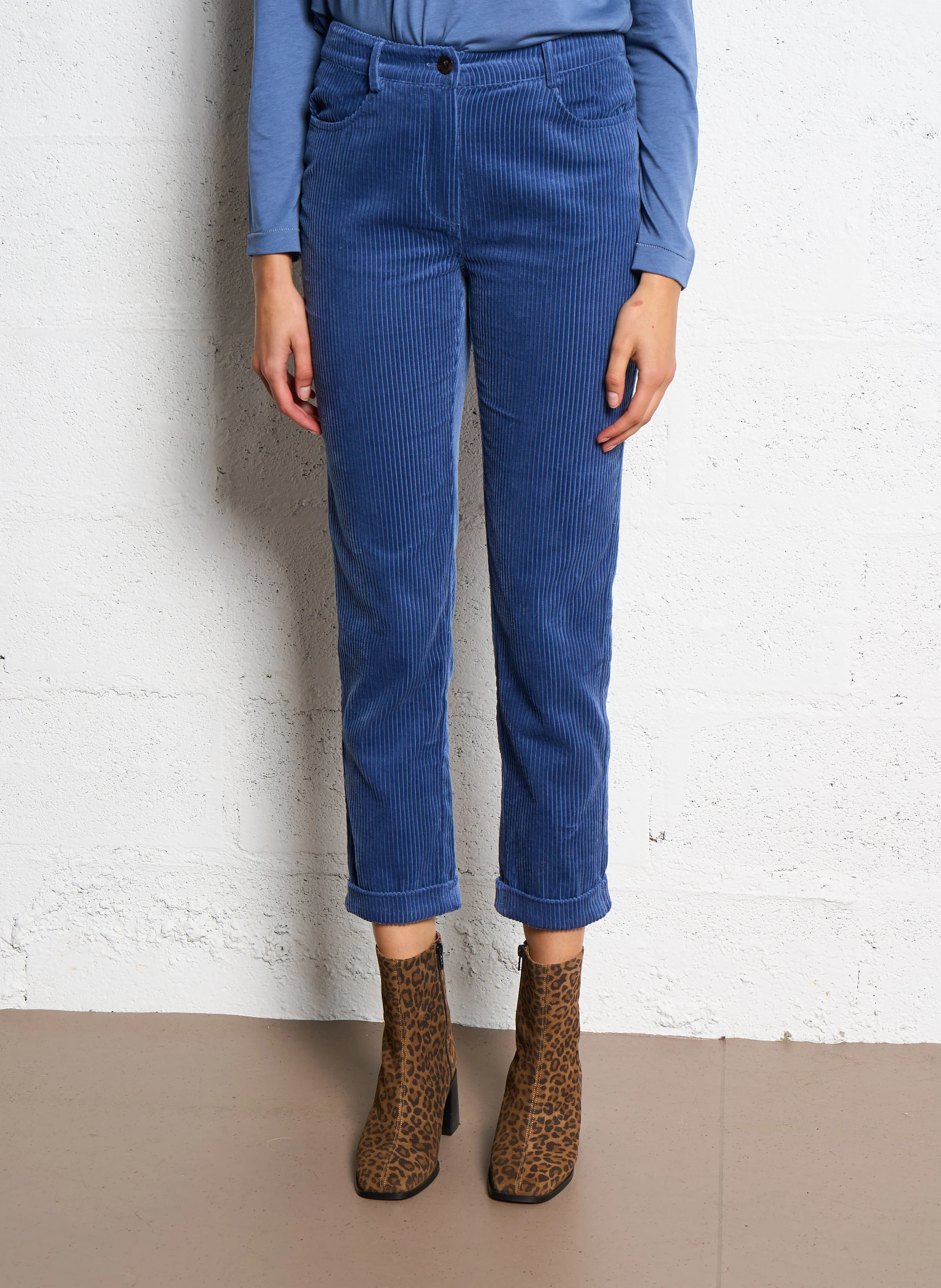 CASEYL - Pantalon droit en velours en côtelé| Jean Stone