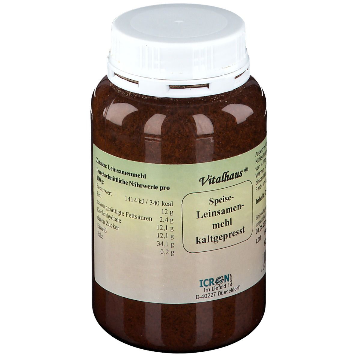 Vitalhaus® Speise-Leinsamenmehl kaltgepresst