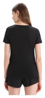 T-shirt Manches Courtes Mérinos Femme Icebreaker ZoneKnit Noir