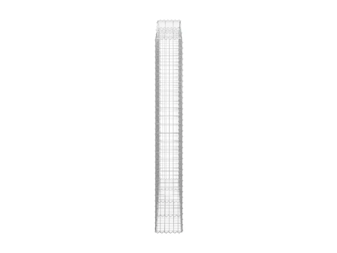 Paniers à gabions arqués 4 pcs 200x30x220-240 fer galvanisé