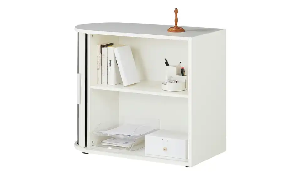 Jalousieschrank Euphrat 86 cm 69 cm Weiß, Graphit