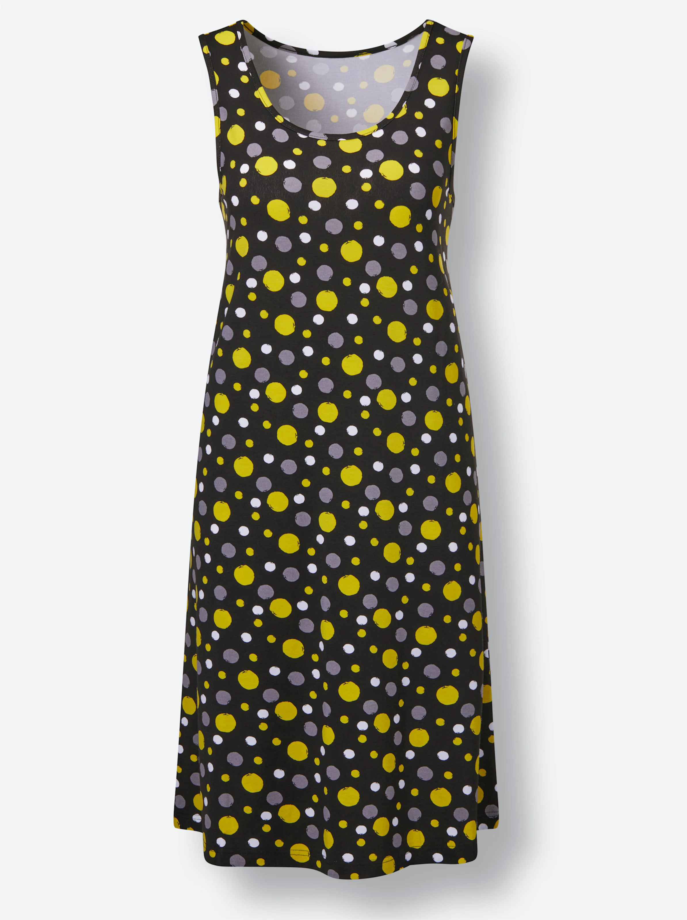 feel good Sommerkleid in schwarz-getupft