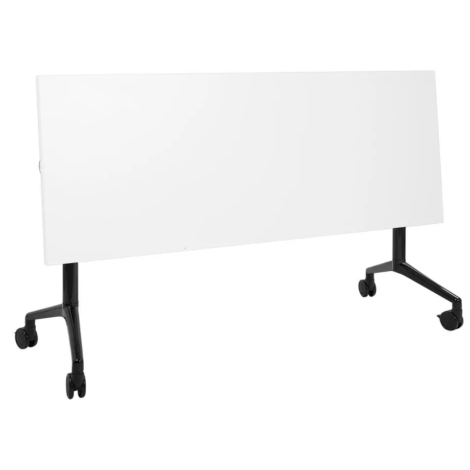 CAVI - Inklapbaar bureau - Wit/Zwart - 160 x 60 cm - Staal