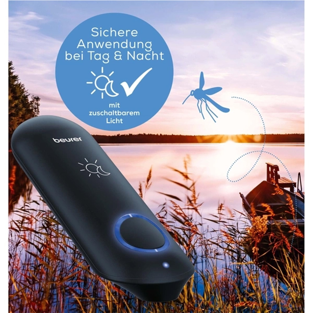Insektenstichheiler BR 90 Elektrischer Anti-Itch Juckreiz Stift mit LED Licht (60734) - Schwarz