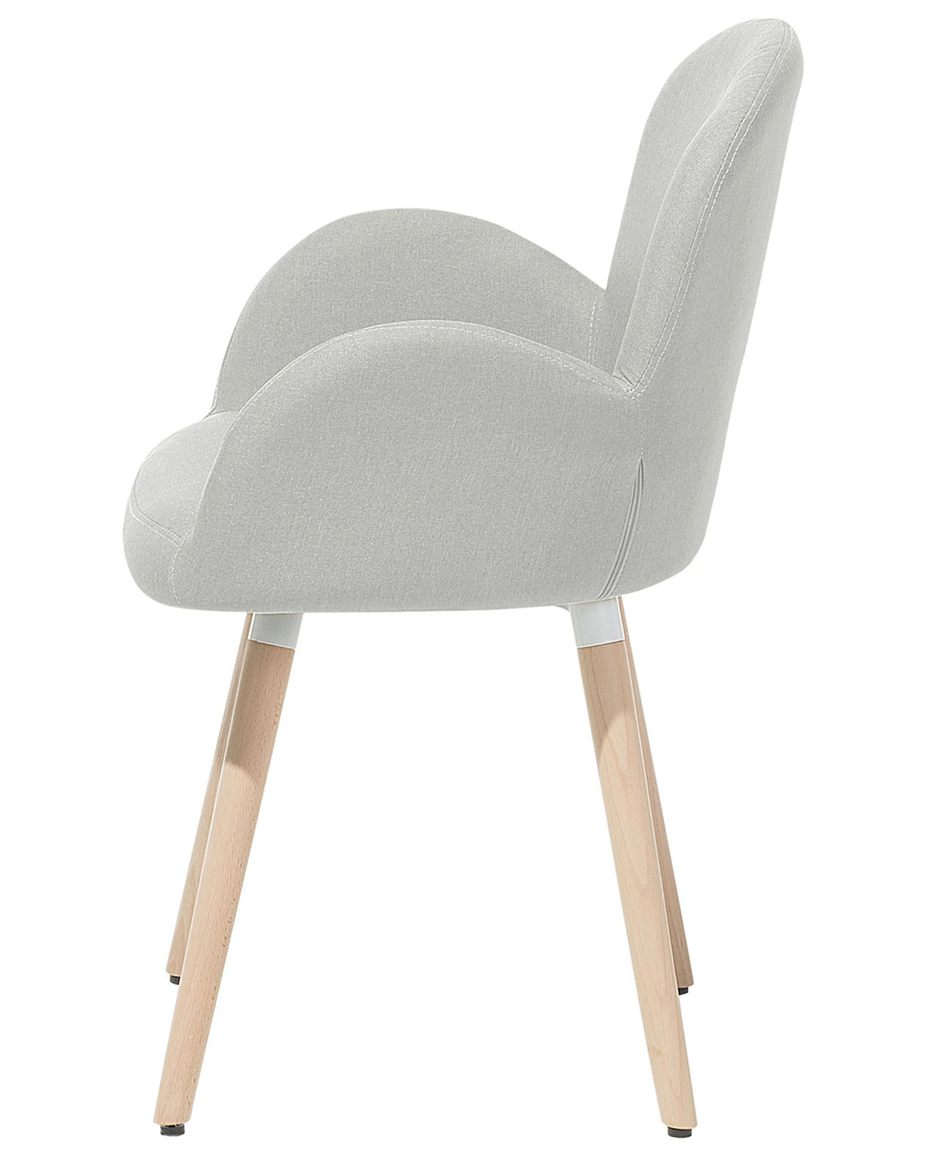 Set van 2 eetkamerstoelen BROOKVILLE Stof Lichtgrijs