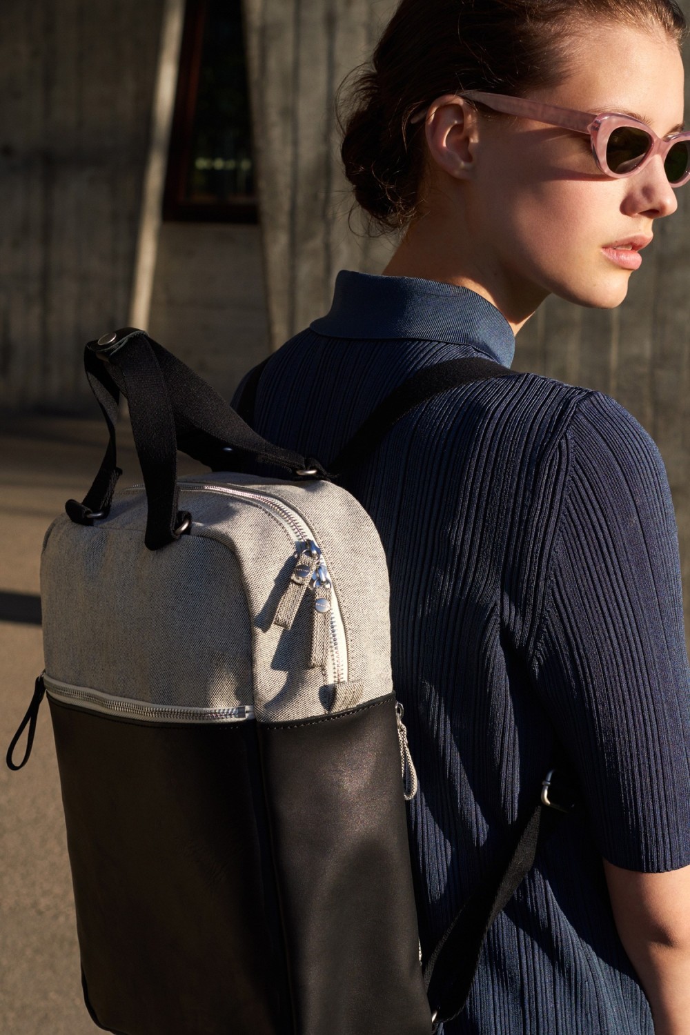Qwstion Small Pack Raw Blend Leather Canvas