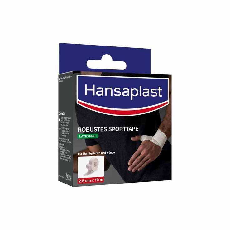 Hansaplast robustes Sporttape 2,5 cmx10 m weiß, 1 St