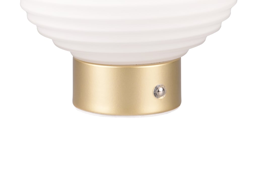RL Akku LED Tischlampe EARL messingfarbig /weiß