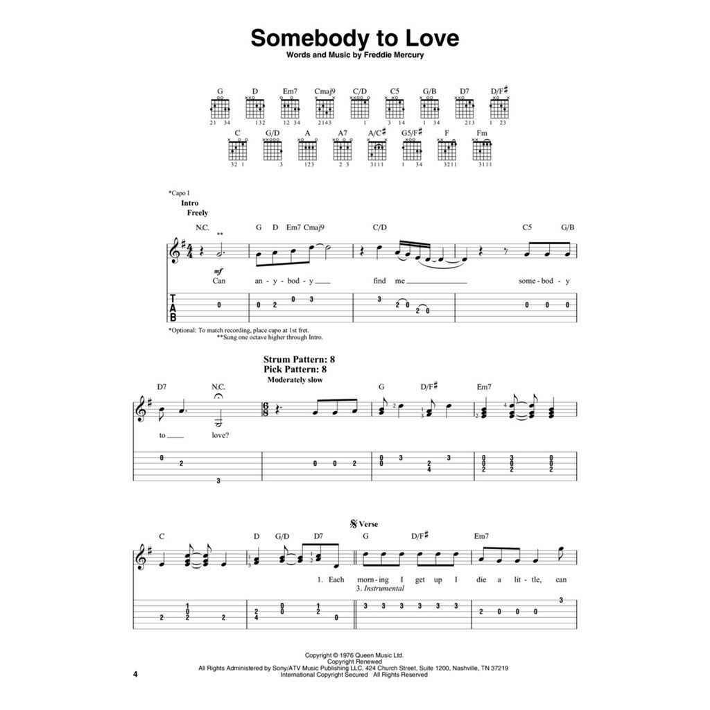 Hal Leonard Bohemian Rhapsody songboek voor gitaar