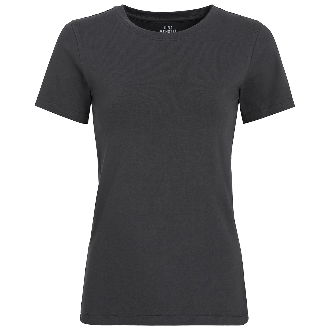 Gina Benotti Damen T-Shirt im Basic-Look dunkelgrau