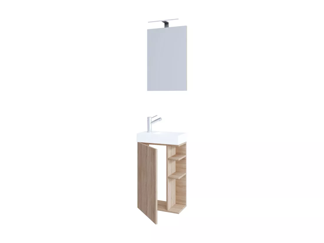 2-pièces lavabo meuble de salle de bains Lumia miroir
