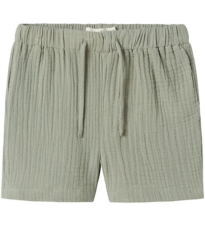 Lil' Atelier Shorts - Musselin - NmmJanu - Seegras