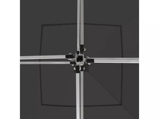 Tente de réception pliable et parois Aluminium 2x2 m Anthracite