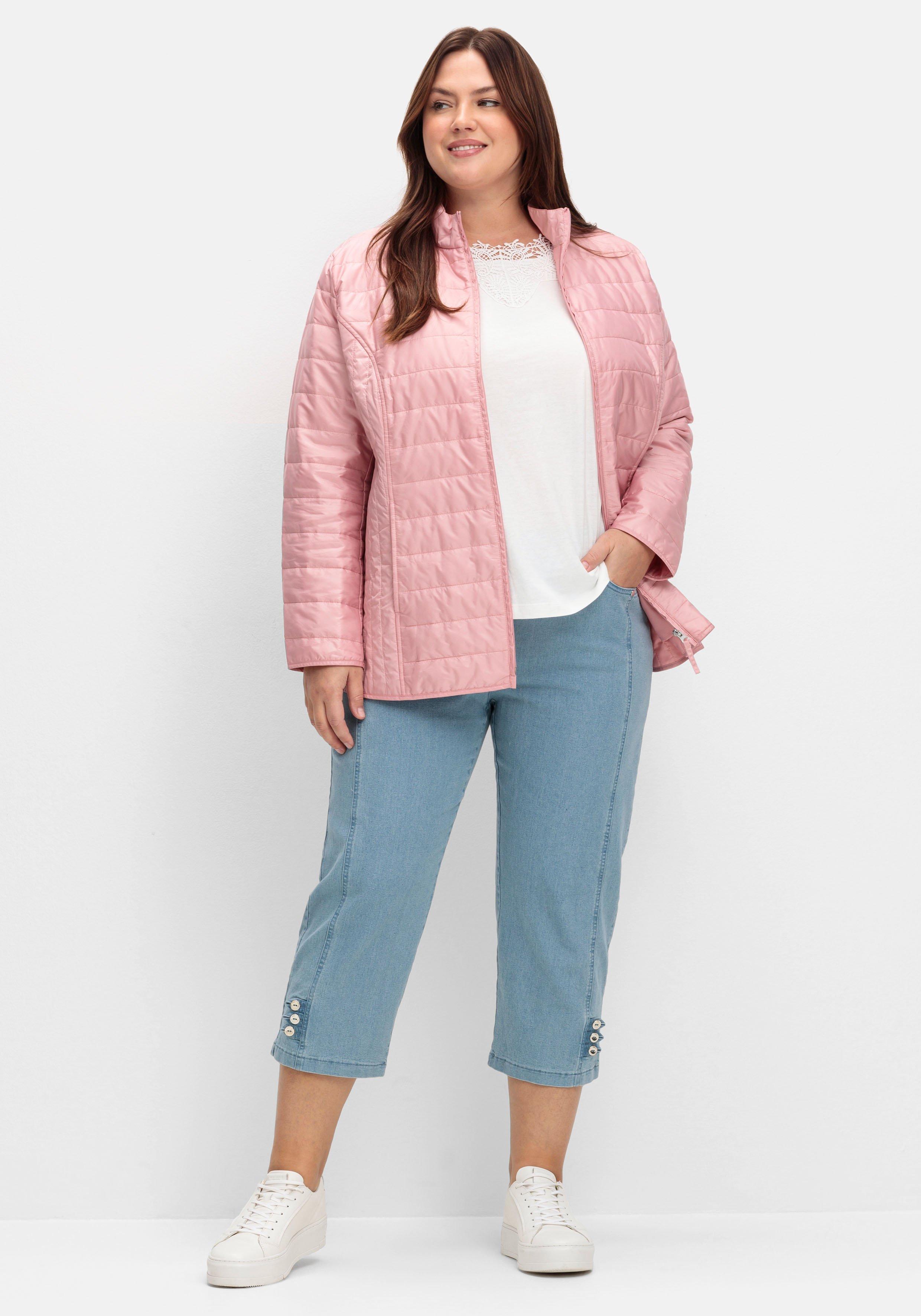 Leicht wattierte Steppjacke mit Stehkragen