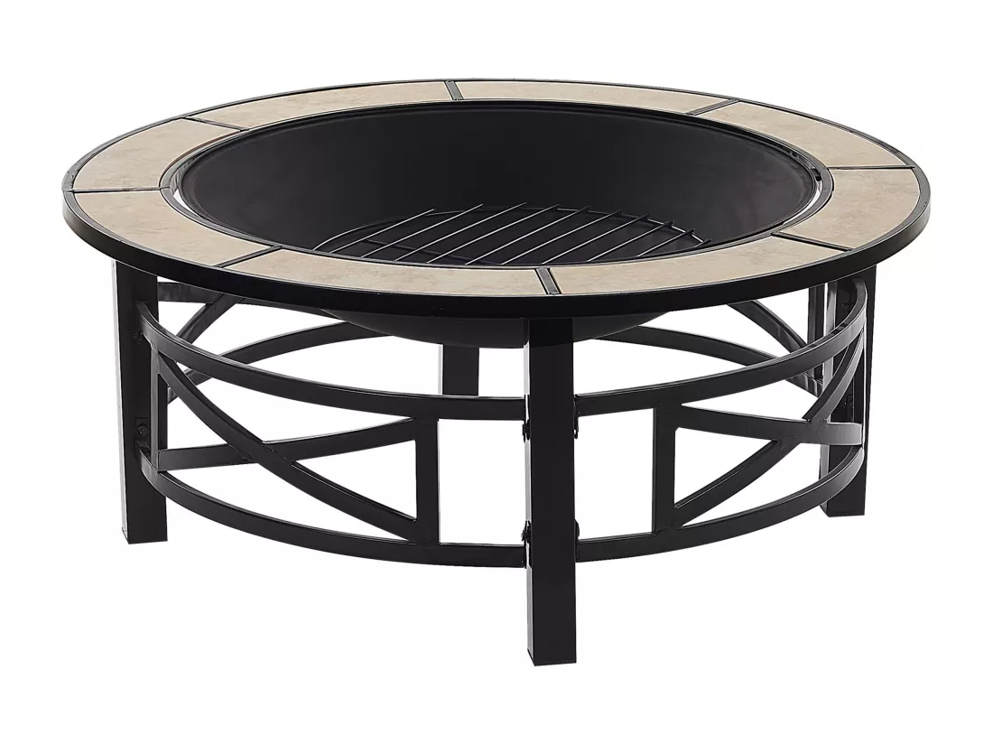 Foyer avec grille HIERRO Métal Noir