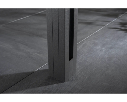 Aluminium paal, universeel, 6,8 x 6,8 x 127 cm, structuurgrijs
